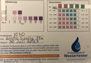 Wasserwerte in 1020 Wien am 30.07.2023