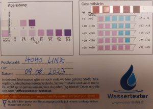 Wasserwerte in 4040 Linz am 09.08.2023