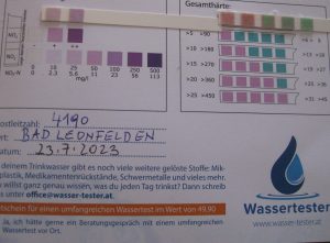 Wasserwerte in 4190 Bad Leonfelden am 23.07.2023