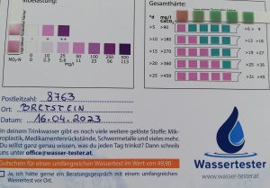 Wasserwerte in 8763 Bretstein am 16.04.2023