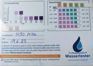 Wasserwerte in 1130 Wien am 19.08.2023