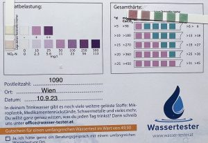 Wasserwerte in 1090 Wien am 10.09.2023